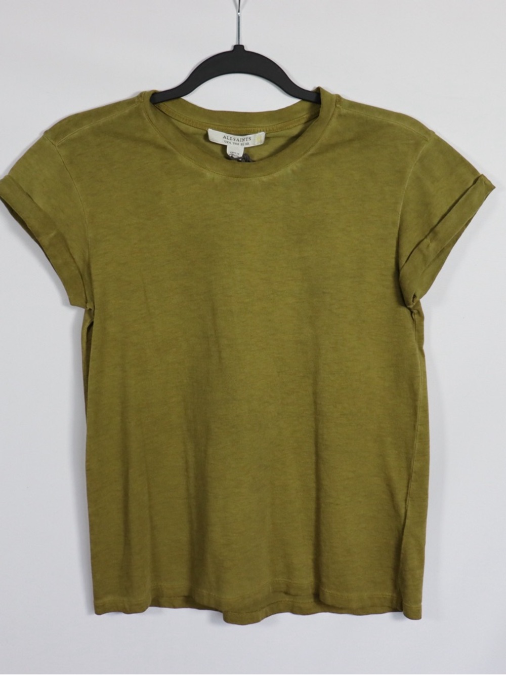 AllSaints Anna Tee Olive Green Women’s Size US 0 (UK 4) NWT Film Worn The Boys - Picture 2 of 10